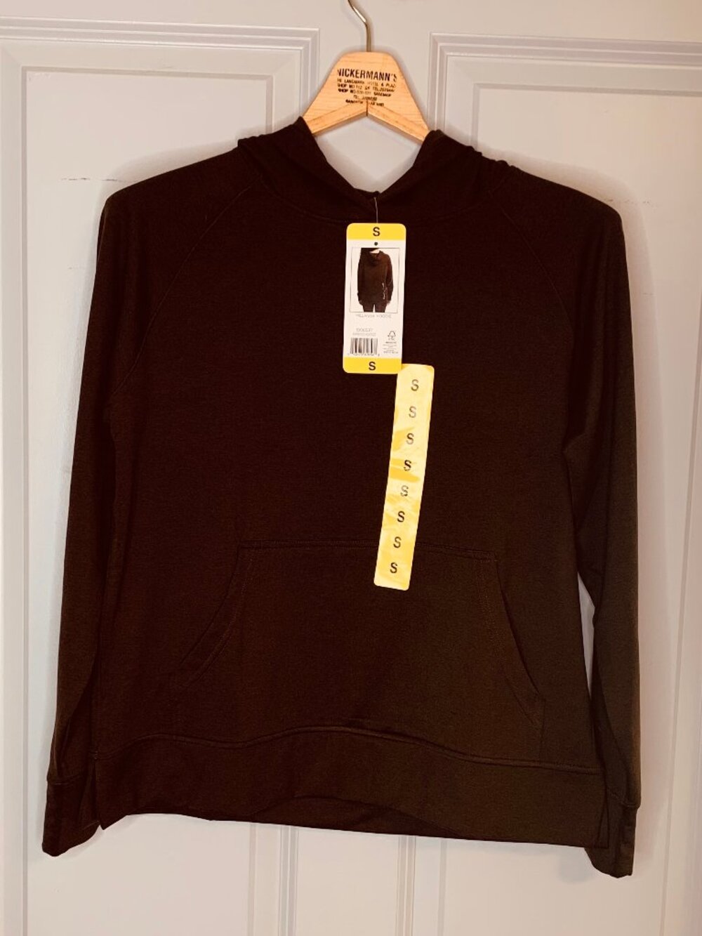Danskin Melange Hoodie with Pockets Chocolate Brown, Size S, NWT